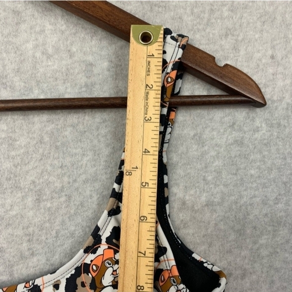 Buc-ee's All Over Leopard Print One Piece Swimsuit Women's XS Logo Graphic EUC - Picture 10 of 11